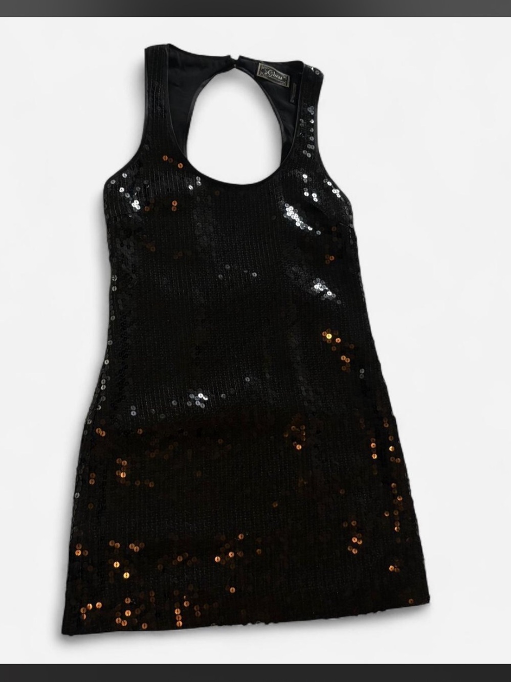 Vintage Guess Black Sequin Mini Dress <3